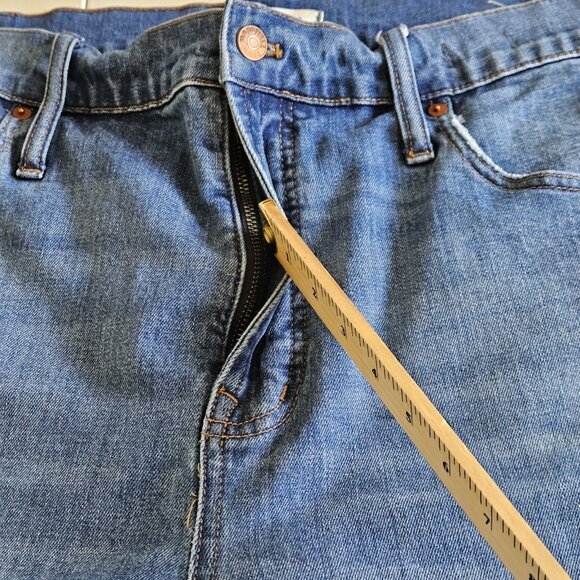 Madewell Jeans Womens 34 Blue Denim The Perfect Vintage Crop Jean Stretch Grunge - Picture 9 of 16